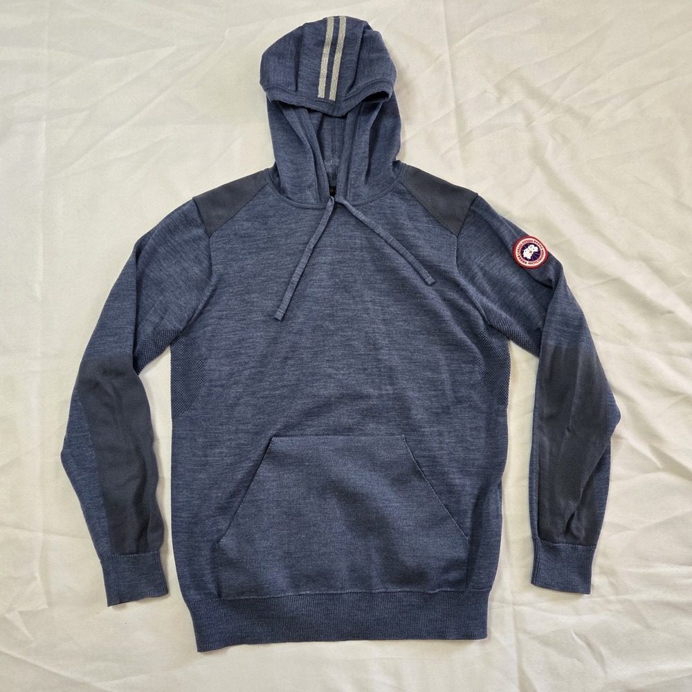 Canada Goose‎ HyBridge Knit Pullover Hoody - Ozone Blue Heather - Men's Medium